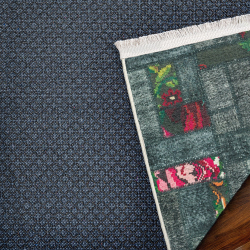 Gri Karabağ Modern Etnik Desenli Halı  | Makinada Yıkanabilir | Hav Toz Vermez | Leke Tutmayan | Kaymaz Taban | Dijital Makine Baskı | Salon Yolluk Mutfak Halısı