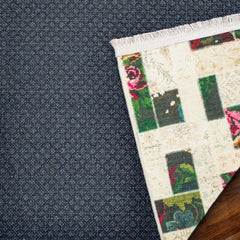 Krem Karabağ Modern Etnik Desenli Halı  | Makinada Yıkanabilir | Hav Toz Vermez | Leke Tutmayan | Kaymaz Taban | Dijital Makine Baskı | Salon Yolluk Mutfak Halısı