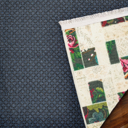 Krem Karabağ Modern Etnik Desenli Halı  | Makinada Yıkanabilir | Hav Toz Vermez | Leke Tutmayan | Kaymaz Taban | Dijital Makine Baskı | Salon Yolluk Mutfak Halısı