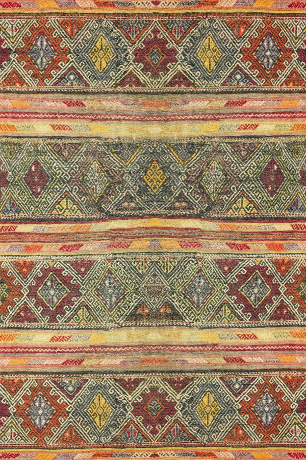 Etnik Kilim Halı - Yıkanabilir - Kaymaz Taban - Pati Dostu