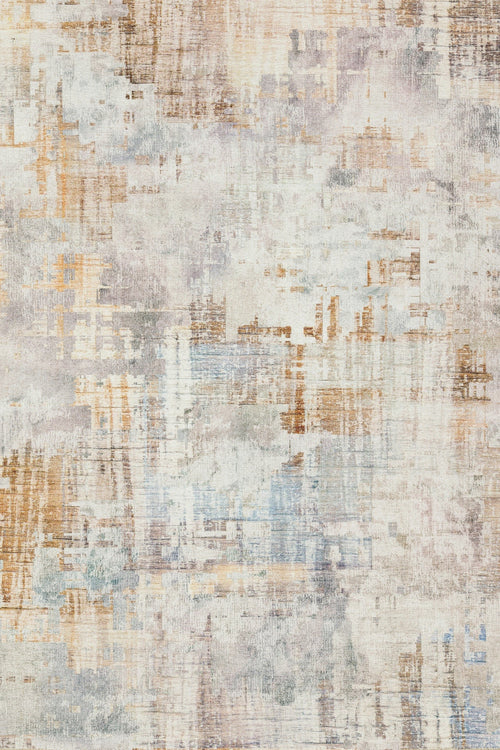 Gri Soyut Modern Etnik Desenli Halı  | Makinada Yıkanabilir | Hav Toz Vermez | Leke Tutmayan | Kaymaz Taban | Dijital Makine Baskı | Salon Yolluk Mutfak Halısı