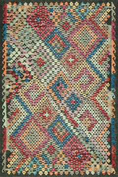 Gri Etnik Modern Etnik Desenli Halı  | Makinada Yıkanabilir | Hav Toz Vermez | Leke Tutmayan | Kaymaz Taban | Dijital Makine Baskı | Salon Yolluk Mutfak Halısı