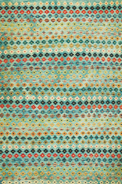 Mavi Geometrik Modern Etnik Desenli Halı  | Makinada Yıkanabilir | Hav Toz Vermez | Leke Tutmayan | Kaymaz Taban | Dijital Makine Baskı | Salon Yolluk Mutfak Halısı