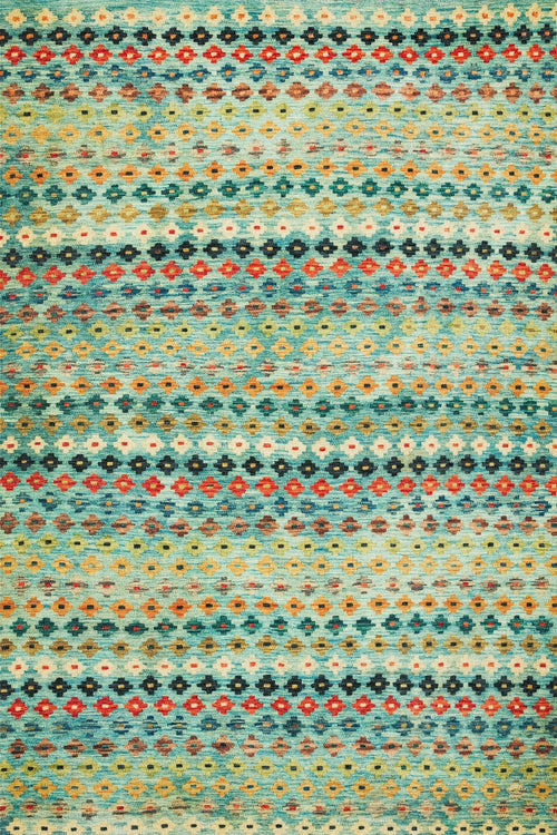 Mavi Geometrik Modern Etnik Desenli Halı  | Makinada Yıkanabilir | Hav Toz Vermez | Leke Tutmayan | Kaymaz Taban | Dijital Makine Baskı | Salon Yolluk Mutfak Halısı