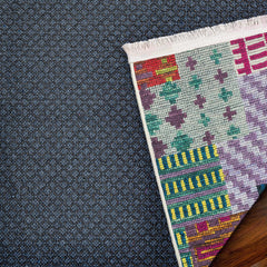 Renkli Patchwork Modern Etnik Desenli Halı  | Makinada Yıkanabilir | Hav Toz Vermez | Leke Tutmayan | Kaymaz Taban | Dijital Makine Baskı | Salon Yolluk Mutfak Halısı