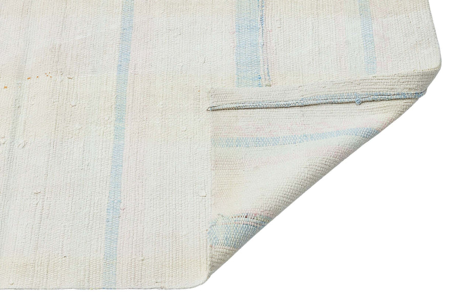 Varevi Kırmızı ve Mavi Patchwork Desenli El Dokuma Kilim 171x373 cm – detay görünümü