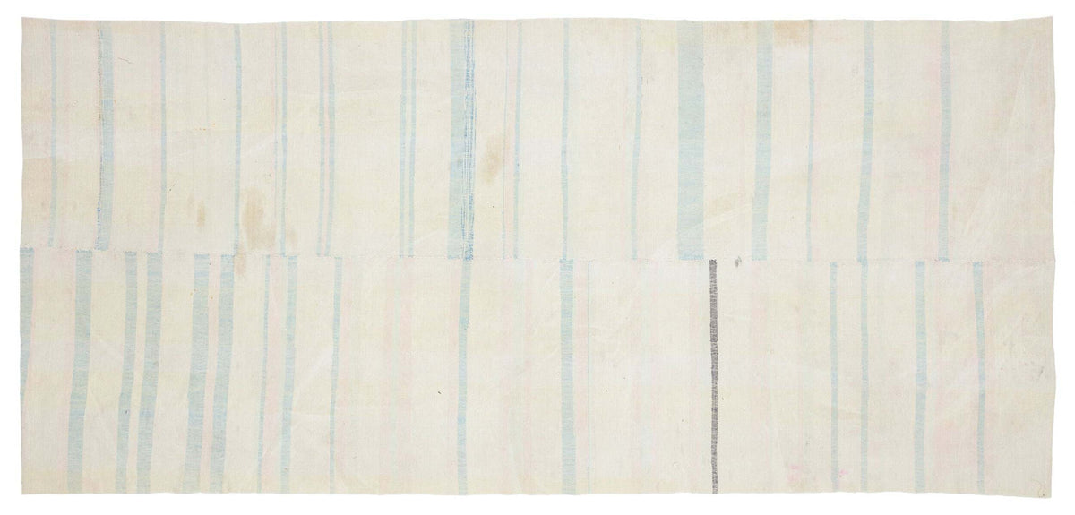 Varevi Kırmızı ve Mavi Patchwork Desenli El Dokuma Kilim 171x373 cm