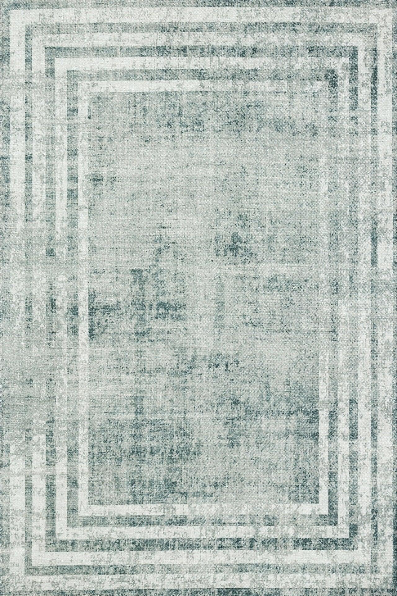 Krem Eskitme Modern Halı - Yıkanabilir - Kaymaz Taban - Pati Dostu