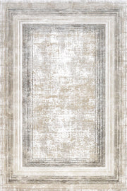 Bordürlü Modern Halı - Yıkanabilir - Kaymaz Taban - Pati Dostu