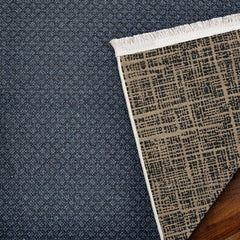 Antrasit Geometrik Modern Etnik Desenli Halı  | Makinada Yıkanabilir | Hav Toz Vermez | Leke Tutmayan | Kaymaz Taban | Dijital Makine Baskı | Salon Yolluk Mutfak Halısı