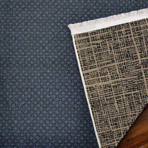 Antrasit Geometrik Modern Etnik Desenli Halı  | Makinada Yıkanabilir | Hav Toz Vermez | Leke Tutmayan | Kaymaz Taban | Dijital Makine Baskı | Salon Yolluk Mutfak Halısı