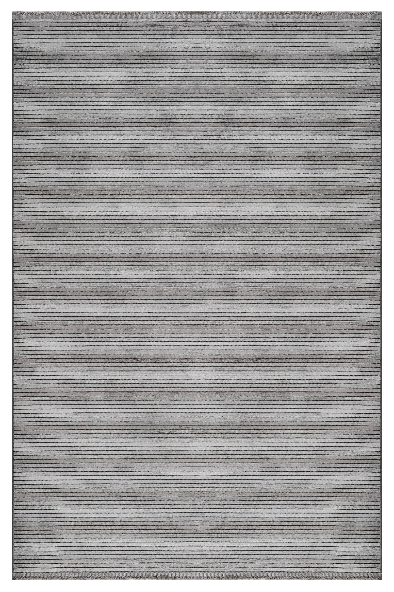 Antrasit Gri Dokulu Düz Triko Halı - Toz Vermez