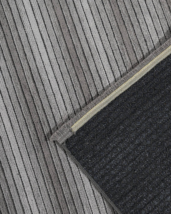 Antrasit Gri Dokulu Düz Triko Halı - Toz Vermez