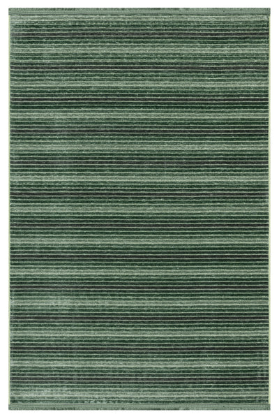 Lina Yeşil Çizgili Pamuk Makine Halısı