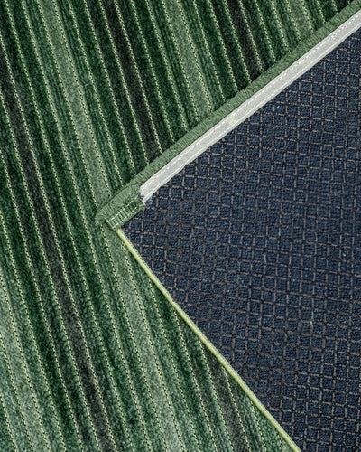 Lina Yeşil Çizgili Pamuk Makine Halısı