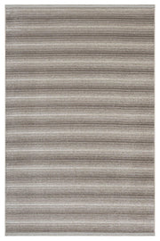 Gri Vizon Düz Geometrik Triko Halı - Toz Vermez