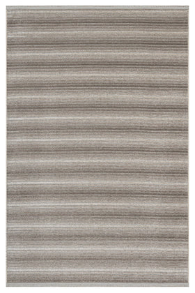 Gri Vizon Düz Geometrik Triko Halı - Toz Vermez