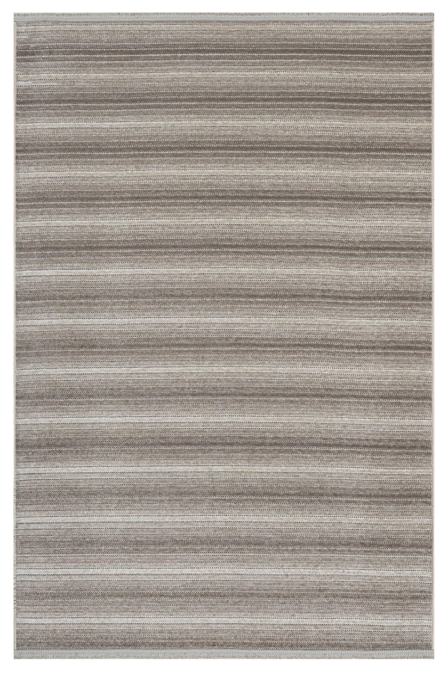 Gri Vizon Düz Geometrik Triko Halı - Toz Vermez