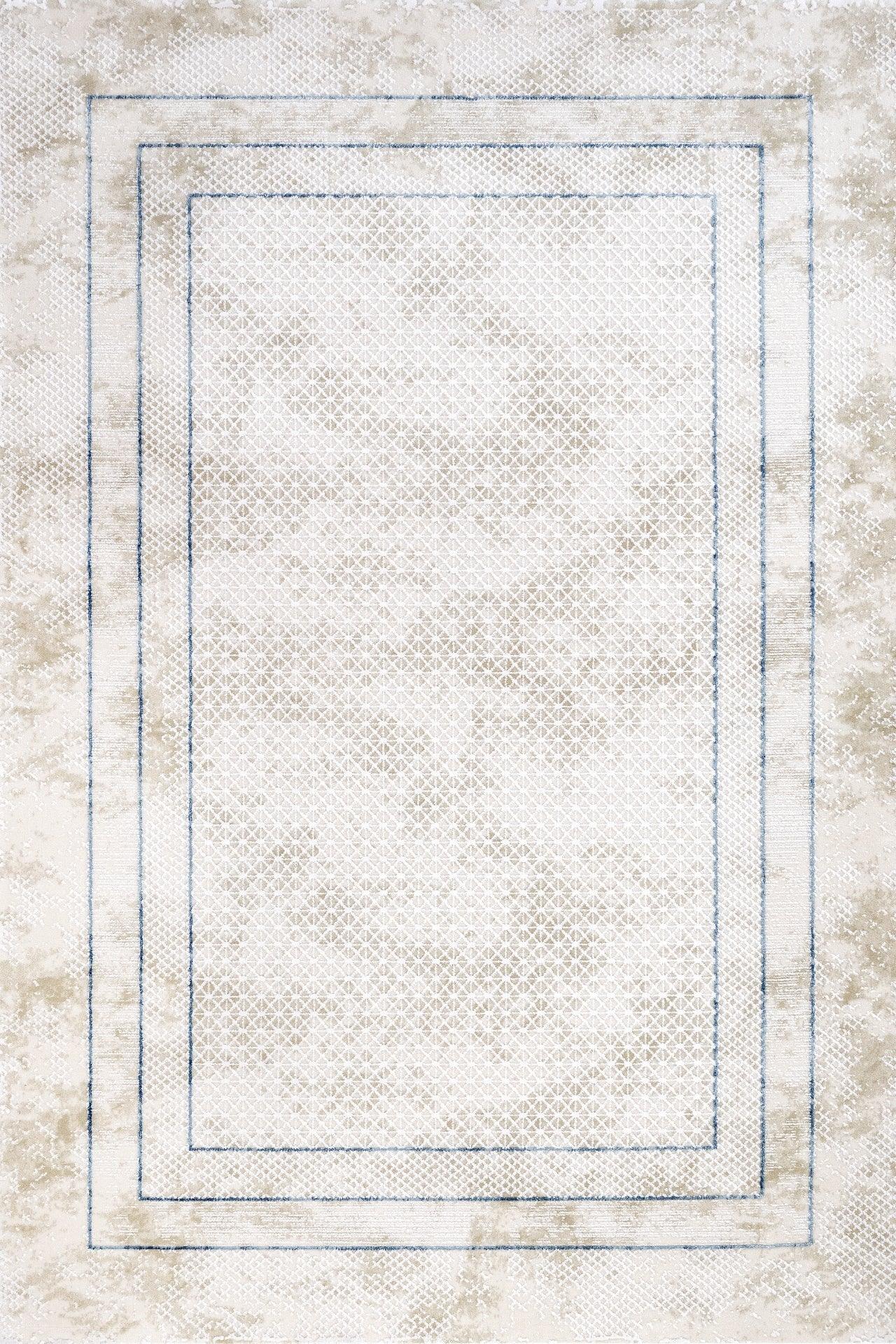 Bej Krem Minimalist Modern Halı - Yıkanabilir - Kaymaz Taban - Pati Dostu