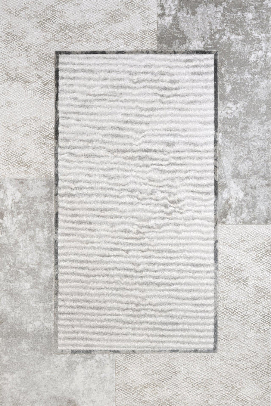 Modern Sade Tasarım Halı - Yıkanabilir - Kaymaz Taban - Pati Dostu