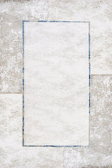 Cream Beige Minimalist Geometric Living Room Rug Abstract - Cotton