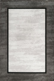 Antrasit Gri Bordürlü Minimalist Halı - Yıkanabilir - Kaymaz Taban - Pati Dostu