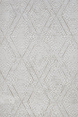 Cream Beige Modern Geometric Living Room Rug Diamond - Cotton Digital Print