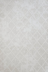 Distressed Geometric Living Room Rug in Light Beige Cream - Cotton