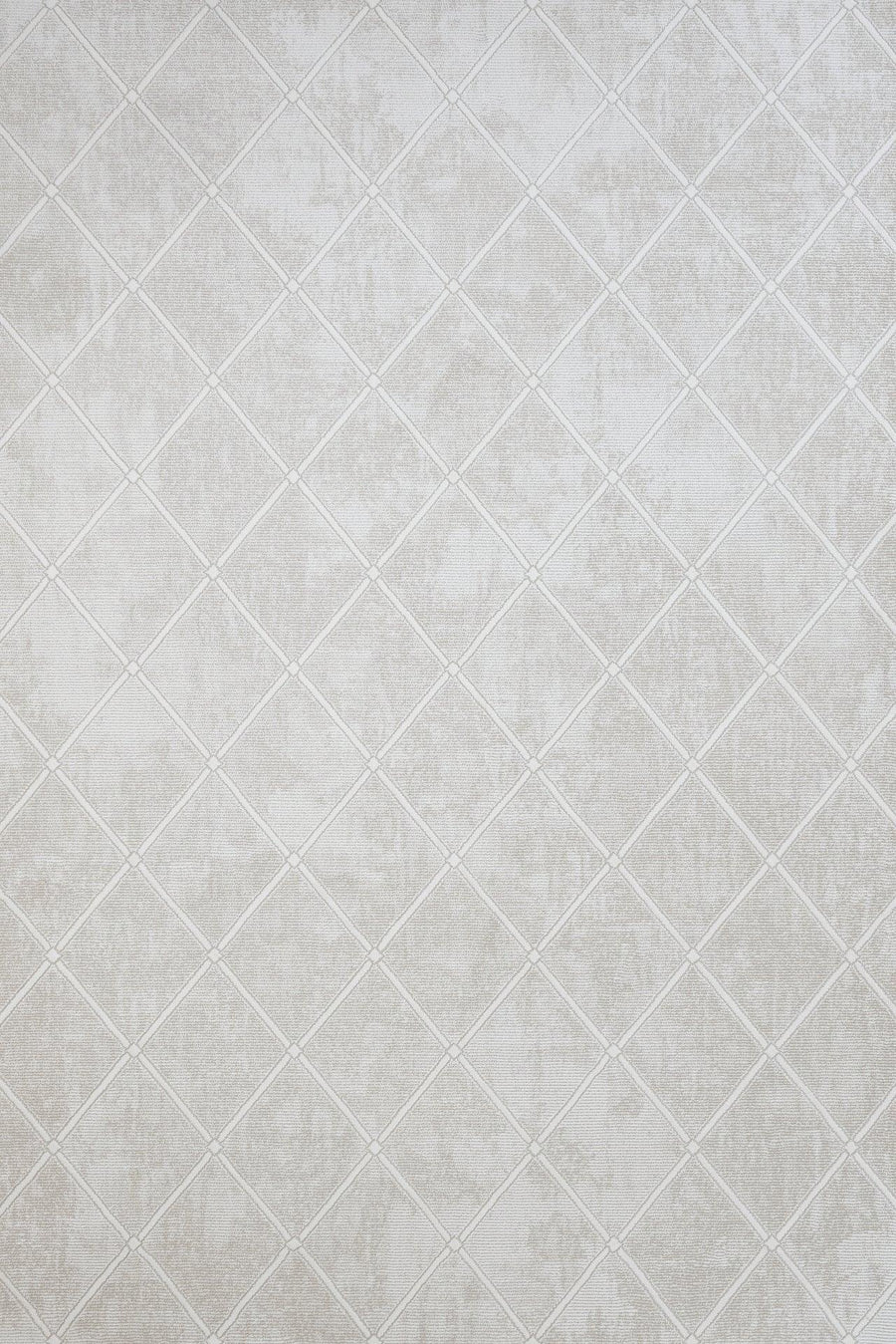 Beyaz Gri Geometrik Minimalist Halı - Yıkanabilir - Kaymaz Taban - Pati Dostu