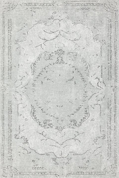 Gri Göbekli Modern Etnik Desenli Halı  | Makinada Yıkanabilir | Hav Toz Vermez | Leke Tutmayan | Kaymaz Taban | Dijital Makine Baskı | Salon Yolluk Mutfak Halısı