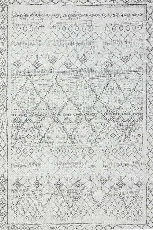 Gri Etnik Modern Etnik Desenli Halı  | Makinada Yıkanabilir | Hav Toz Vermez | Leke Tutmayan | Kaymaz Taban | Dijital Makine Baskı | Salon Yolluk Mutfak Halısı