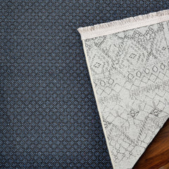 Gri Etnik Modern Etnik Desenli Halı  | Makinada Yıkanabilir | Hav Toz Vermez | Leke Tutmayan | Kaymaz Taban | Dijital Makine Baskı | Salon Yolluk Mutfak Halısı