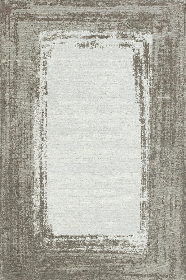 Gri Vizon Eskitme Modern Halı - Yıkanabilir - Kaymaz Taban - Pati Dostu