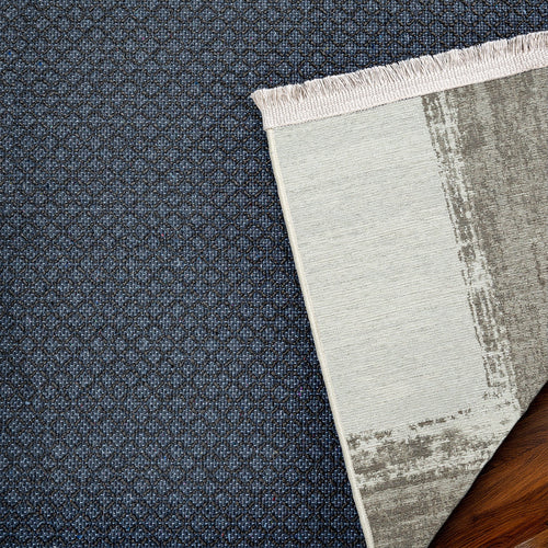 Kahve Çerçeveli Modern Etnik Desenli Halı  | Makinada Yıkanabilir | Hav Toz Vermez | Leke Tutmayan | Kaymaz Taban | Dijital Makine Baskı | Salon Yolluk Mutfak Halısı