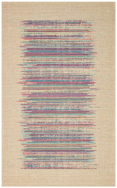 Hasır Görünümlü Kaymaz Renkli Dokuma Modern Kilim Halı