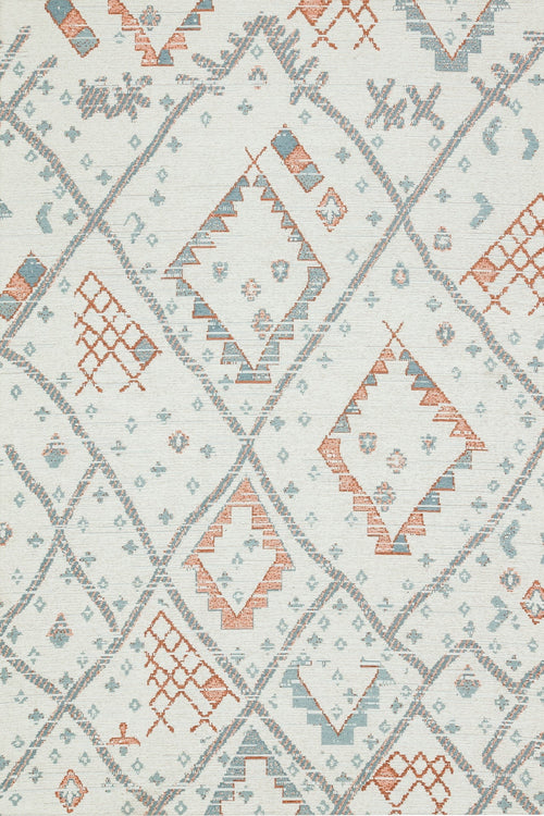 Mavi Etnik Modern Etnik Desenli Halı  | Makinada Yıkanabilir | Hav Toz Vermez | Leke Tutmayan | Kaymaz Taban | Dijital Makine Baskı | Salon Yolluk Mutfak Halısı