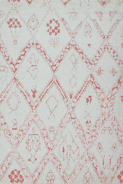 Kırmızı Etnik Modern Etnik Desenli Halı  | Makinada Yıkanabilir | Hav Toz Vermez | Leke Tutmayan | Kaymaz Taban | Dijital Makine Baskı | Salon Yolluk Mutfak Halısı