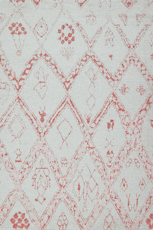 Kırmızı Etnik Modern Etnik Desenli Halı  | Makinada Yıkanabilir | Hav Toz Vermez | Leke Tutmayan | Kaymaz Taban | Dijital Makine Baskı | Salon Yolluk Mutfak Halısı