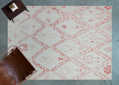 Kırmızı Etnik Modern Etnik Desenli Halı  | Makinada Yıkanabilir | Hav Toz Vermez | Leke Tutmayan | Kaymaz Taban | Dijital Makine Baskı | Salon Yolluk Mutfak Halısı