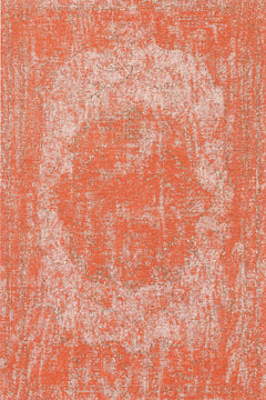 Turuncu Modern Modern Etnik Desenli Halı  | Makinada Yıkanabilir | Hav Toz Vermez | Leke Tutmayan | Kaymaz Taban | Dijital Makine Baskı | Salon Yolluk Mutfak Halısı