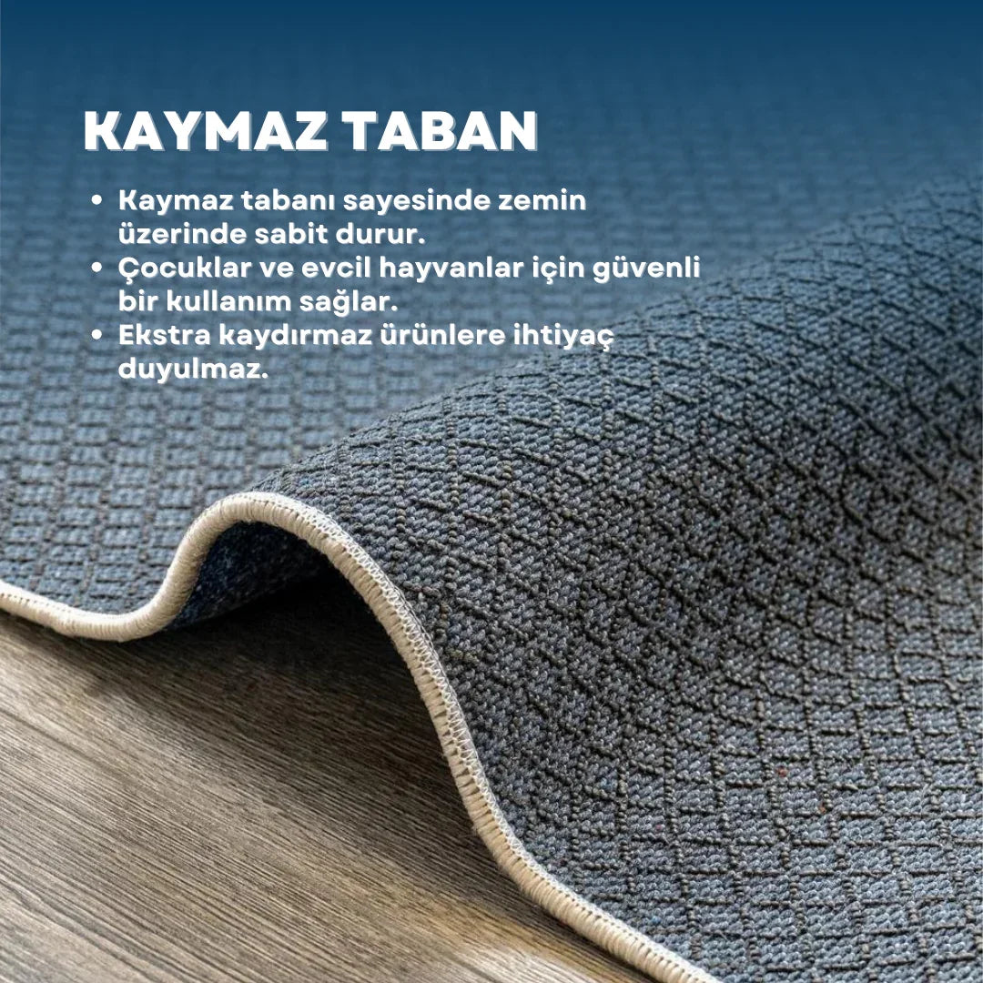 Bej Krem Düz Modern Halı - Yıkanabilir - Kaymaz Taban - Pati Dostu