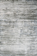 Gray White Distressed Striped Living Room Rug