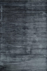 Dark Grey Anthracite Modern Living Room Rug - Cotton Digital Print