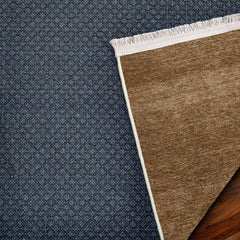 Kahve Düz Modern Etnik Desenli Halı  | Makinada Yıkanabilir | Hav Toz Vermez | Leke Tutmayan | Kaymaz Taban | Dijital Makine Baskı | Salon Yolluk Mutfak Halısı