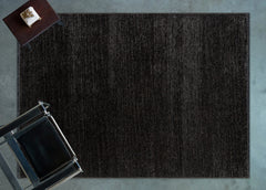 Antrasit Düz Modern Etnik Desenli Halı  | Makinada Yıkanabilir | Hav Toz Vermez | Leke Tutmayan | Kaymaz Taban | Dijital Makine Baskı | Salon Yolluk Mutfak Halısı