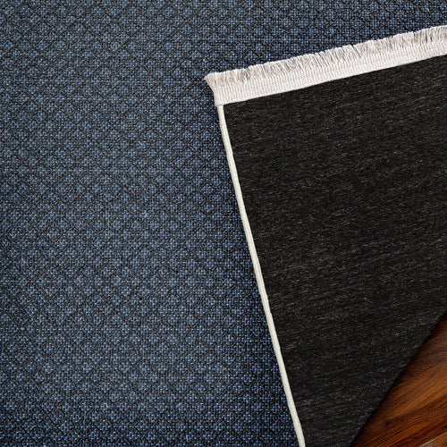 Antrasit Düz Modern Etnik Desenli Halı  | Makinada Yıkanabilir | Hav Toz Vermez | Leke Tutmayan | Kaymaz Taban | Dijital Makine Baskı | Salon Yolluk Mutfak Halısı