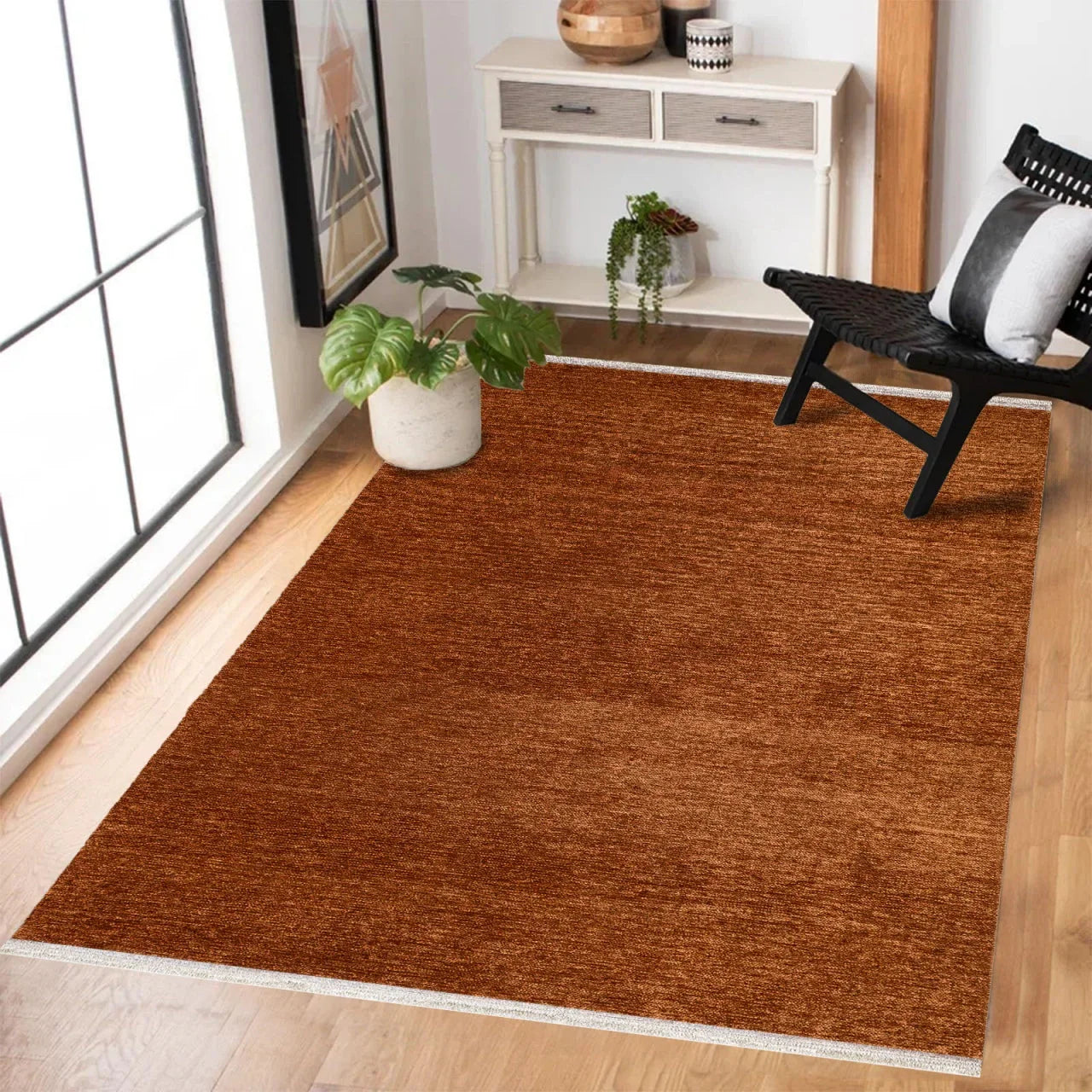 Düz Modern Halı - Yıkanabilir - Kaymaz Taban - Pati Dostu