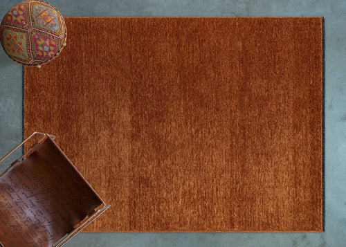 Kiremit Düz Modern Etnik Desenli Halı  | Makinada Yıkanabilir | Hav Toz Vermez | Leke Tutmayan | Kaymaz Taban | Dijital Makine Baskı | Salon Yolluk Mutfak Halısı