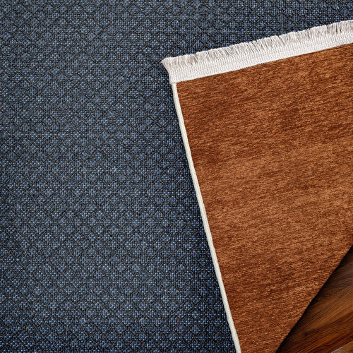 Kiremit Düz Modern Etnik Desenli Halı  | Makinada Yıkanabilir | Hav Toz Vermez | Leke Tutmayan | Kaymaz Taban | Dijital Makine Baskı | Salon Yolluk Mutfak Halısı