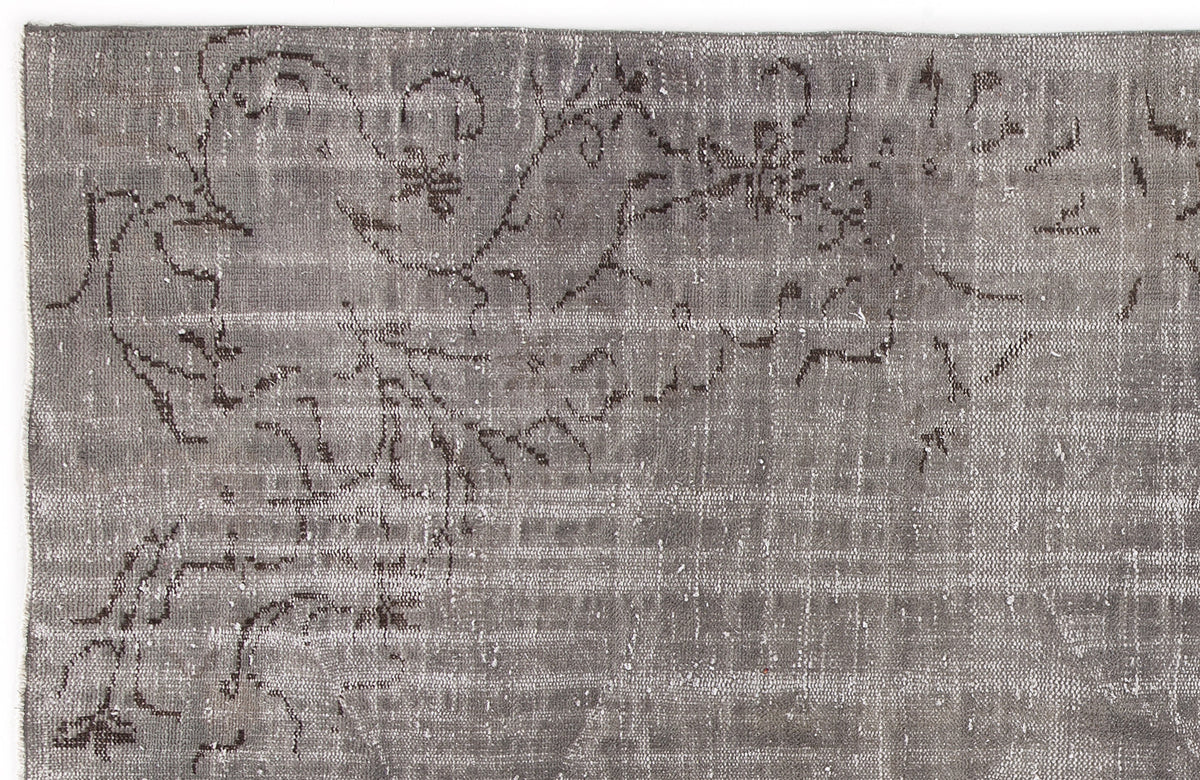 Tirena Gri ve Antrasit Soyut Desenli El Dokuma Halı 172x304 cm – detay görünümü
